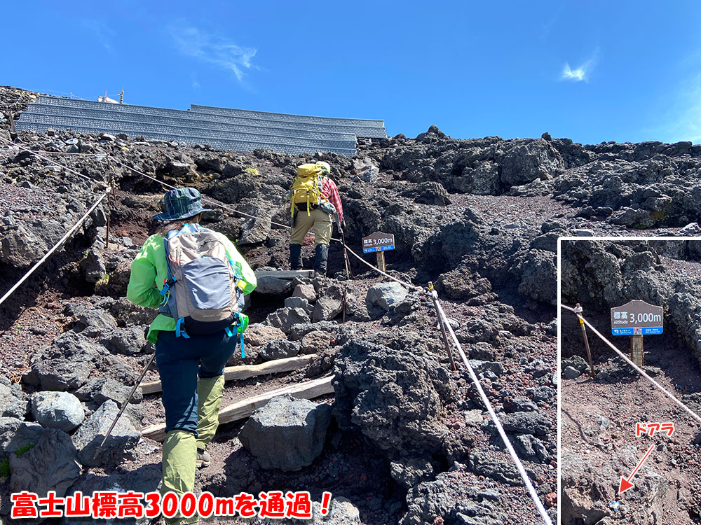 富士山標高3000mを通過！