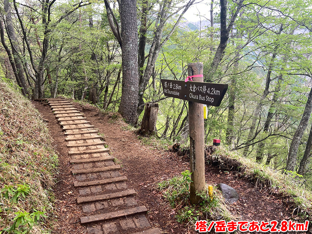 塔ノ岳まであと2.8km！