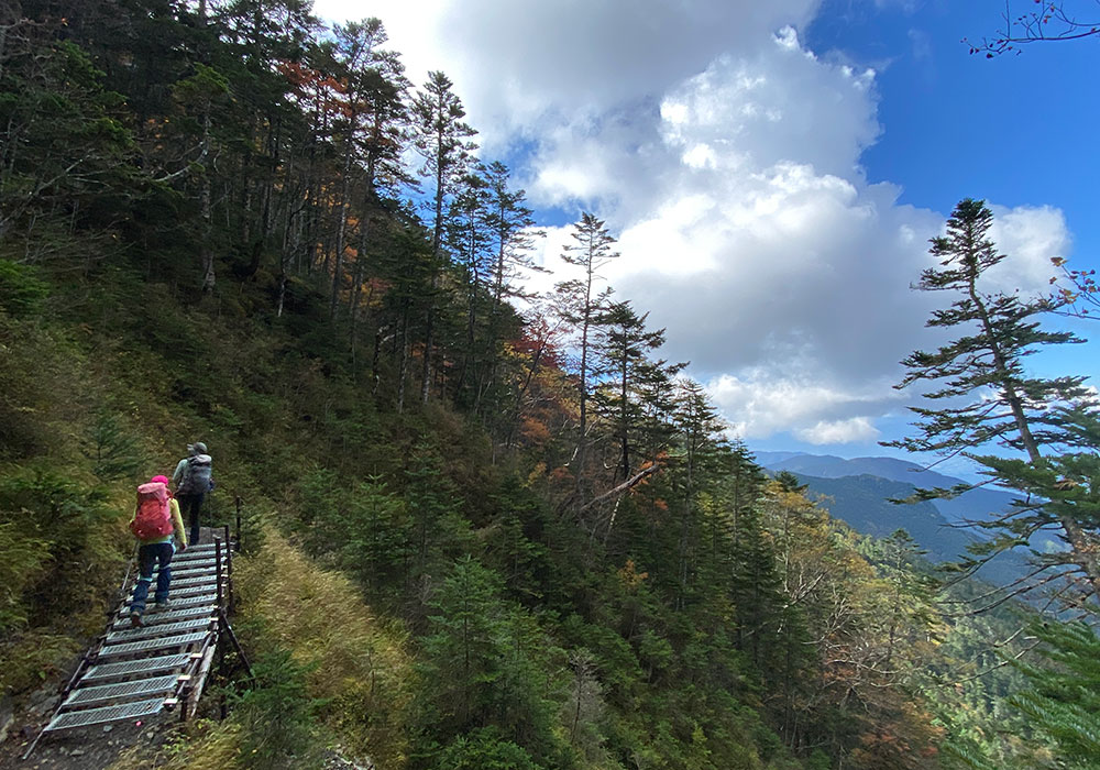 下山：三伏峠小屋 → 鳥倉駐車場